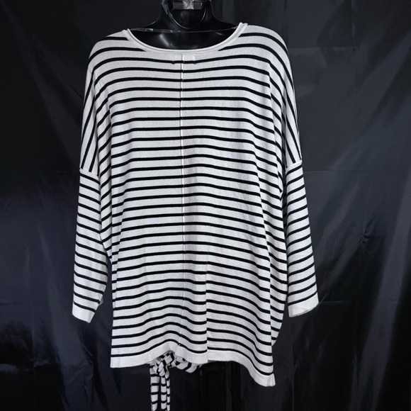 Time Tru Stylish Striped V-Neck Long Sleeve Top Sz XXXL - Picture 11 of 14